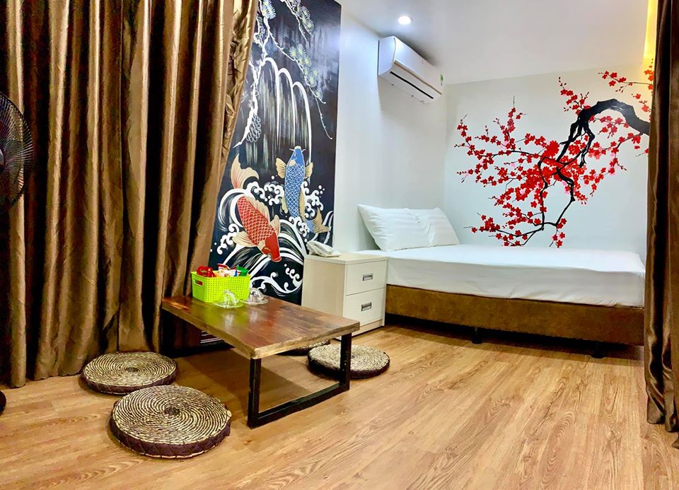 khám phá Rainbow Hotel Cửa Lò phòng hoa anh đào